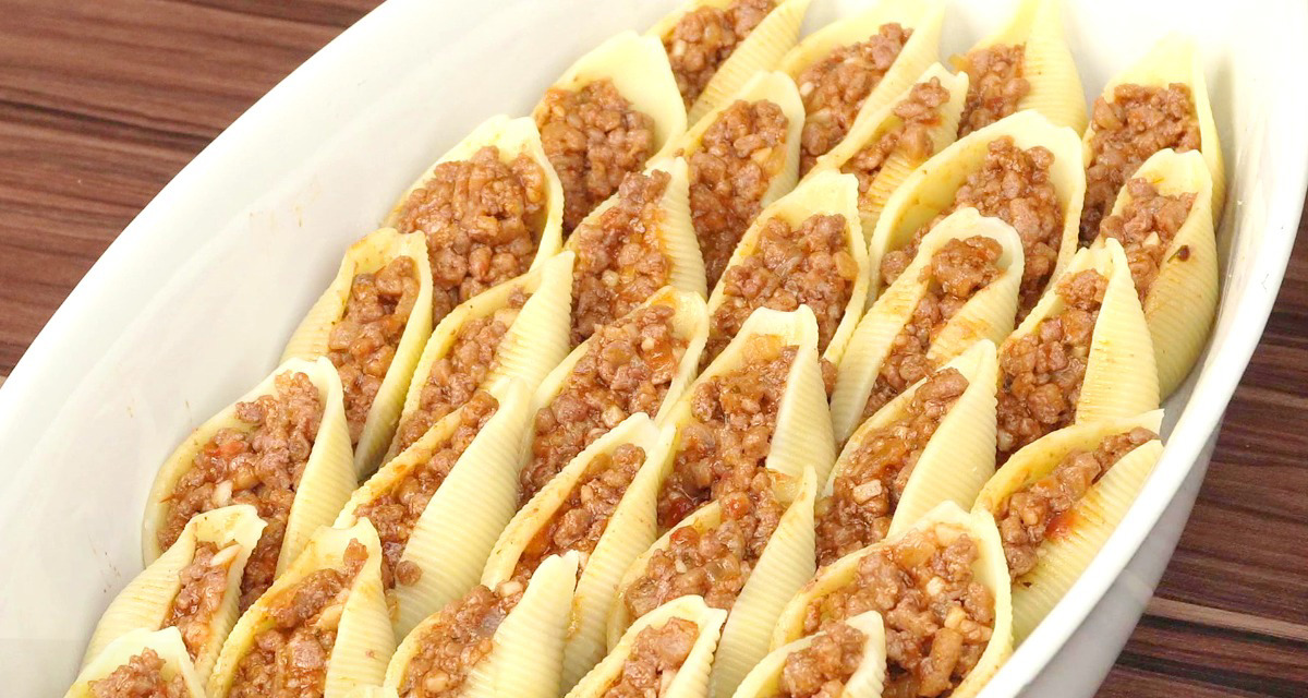 FÍDEOS RELLENO CON CARNE MOLIDA - Teste Recetas